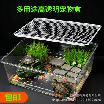 Highly Transparent Pet Box, Climbing Pet Horned Frog Breeding Box, Reptile Box, Pet Snake, Spider Gecko, Snail, Insect Turtle Tank