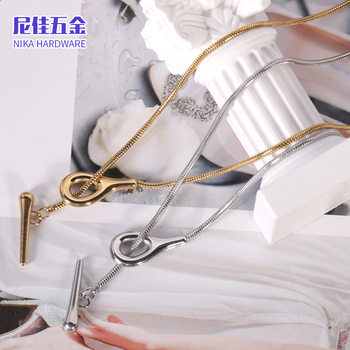 Korean style fashion otbuckle snake bone chain bare chain necklace female niche design sense clavicle chain simple all-match plain chain