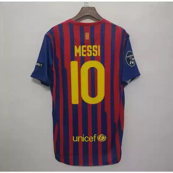 Classic Retro Barcelona Jersey Moisture-Wicking Breathable Pre-Match Training Soccer Top Uniform