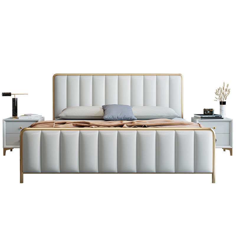 真皮床现代简约风格直销轻奢皮艺床现代简约软体床双人主卧婚床