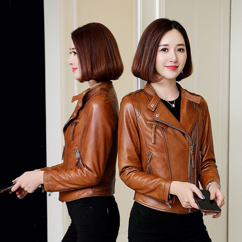 (Mới) Mã A5113 Giá 3240K: Áo Da Nữ Hatdbe Dáng Ôm Body Gợi Cảm Sexy Hàng Mùa Xuân Thu Đông Phong Cách Hàn Quốc Thời Trang Nữ Chất Liệu Da Bò G06 Sản Phẩm Mới, (Miễn Phí Vận Chuyển Toàn Quốc).