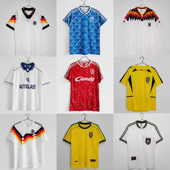 Wholesale Vintage Jersey Brazil Germany Holland England Football Jersey Chelsea Barcelona team soccer