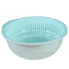 New Double-layer Thickeneded Drain Basket Round Plastic Sink Household Cut Out Fruit and Vegetable Basket Hygienic Hospital Printing Advertising