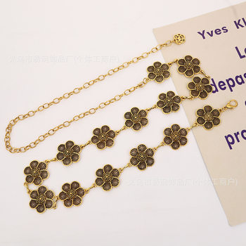 Cross-border Waist Chain High-end Women's Metal Chain dress Waist Accessories Ethnic Style Waist Seal Waist Accessories