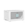 Folding Storage Box Transparent Side Double Door Wheeled Storage Cabinet Household Sundries Toys Snacks Organizing Car Box