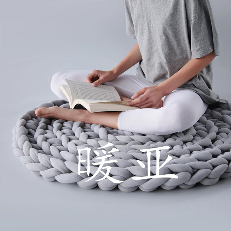 Wool Knitted Blanket, Non-Shedding, Hand-Knitted Pet Cat Bed, Pillow, Baby Bed Wrap, Anti-Collision Fence, Hand-Knitted