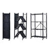 Installation-free Folding Rack Storage Rack for Kitchen and Living Room Trolley Storage Rack Floor-standing Movable Multi-layer Storage Rack