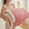 Light Luxury Thickened Blanket Nordic Style Living Room Office Car Cover Leg Shawl Nap Home Student Mattress Floor