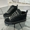Black suede high top