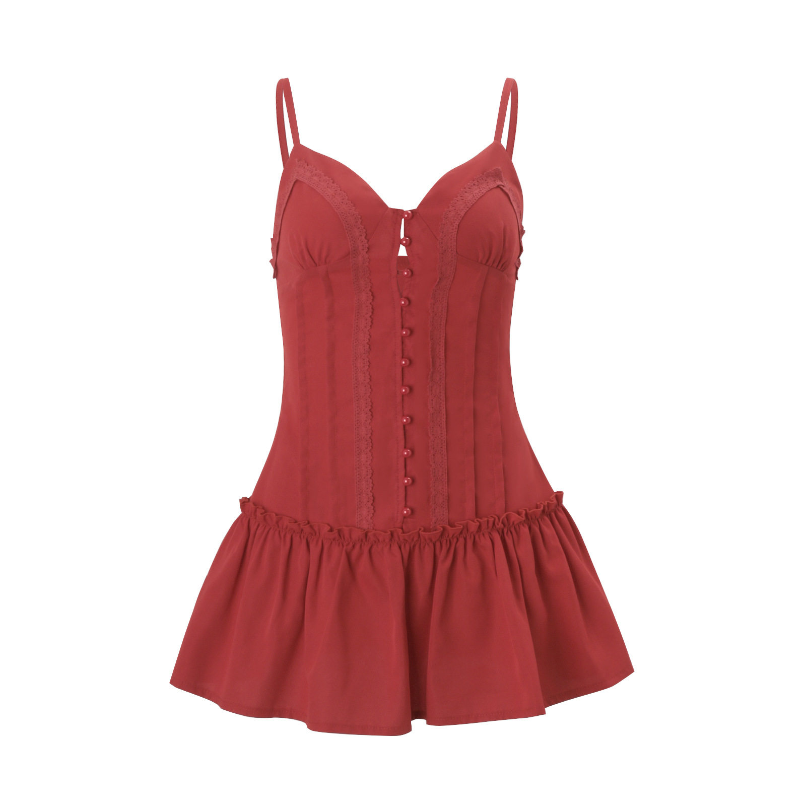 Womens Spring Dress French Sweetheart Style Solid Color Waist Defined Sleeveless Wholesale Available