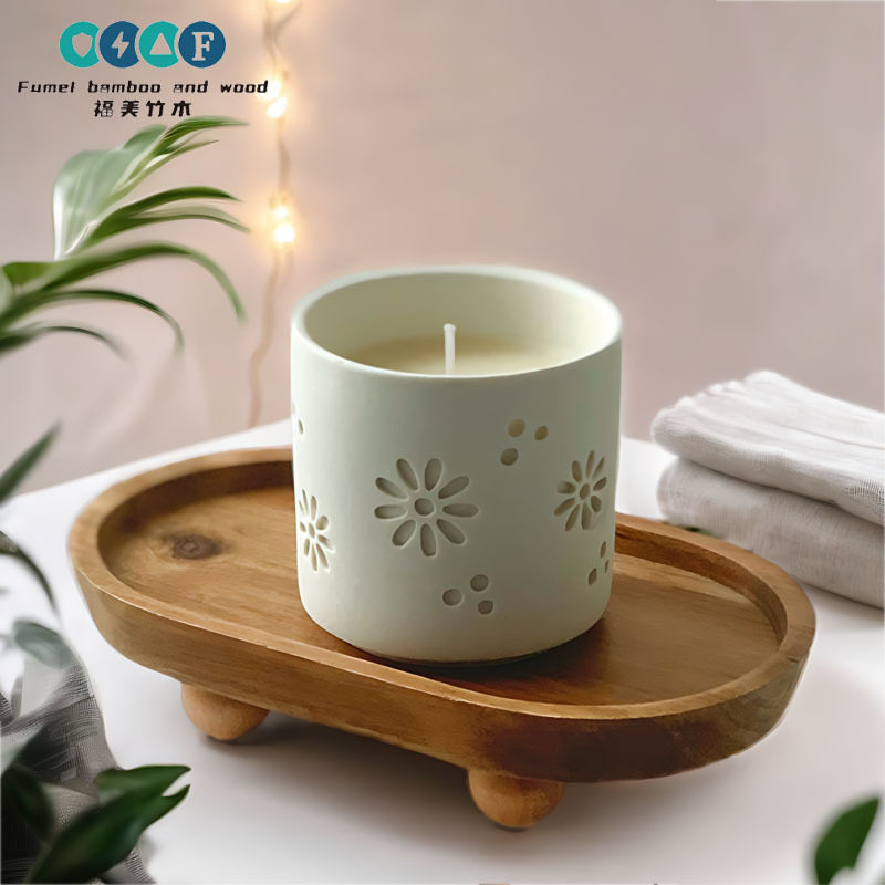 Wooden Tray Aromatherapy Ornaments Key Storage Tray Creative Dessert Plate Photo Props Entrance Storage Tray Tray