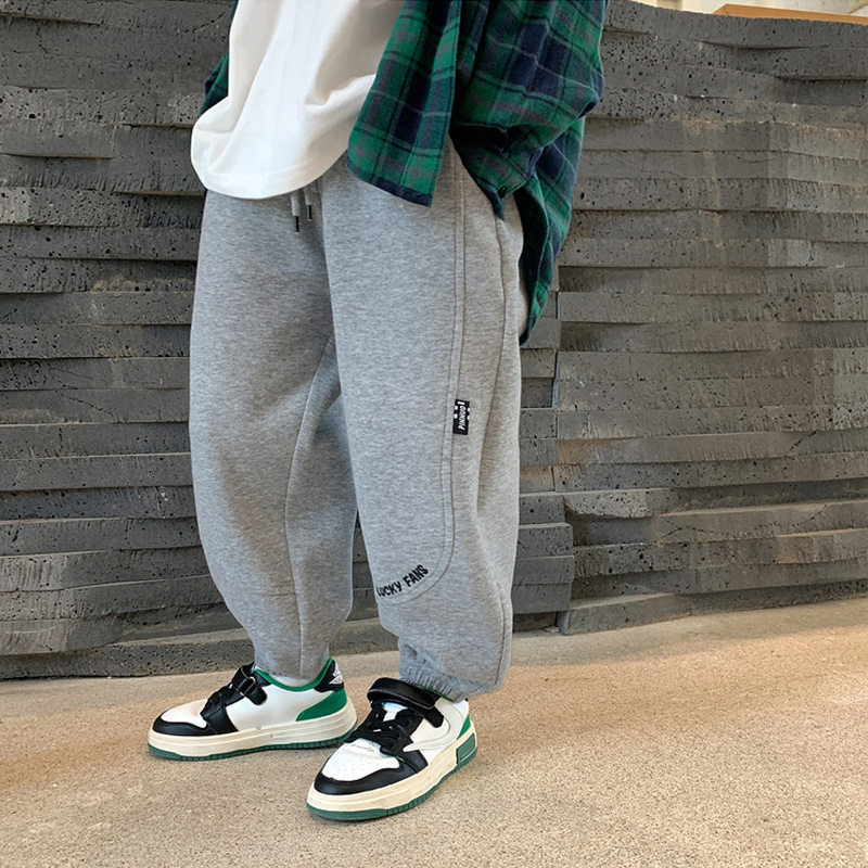 Fleece-lined Kids' Pants, Winter Thick Warm Boys' Trousers, Toddler Casual Pants