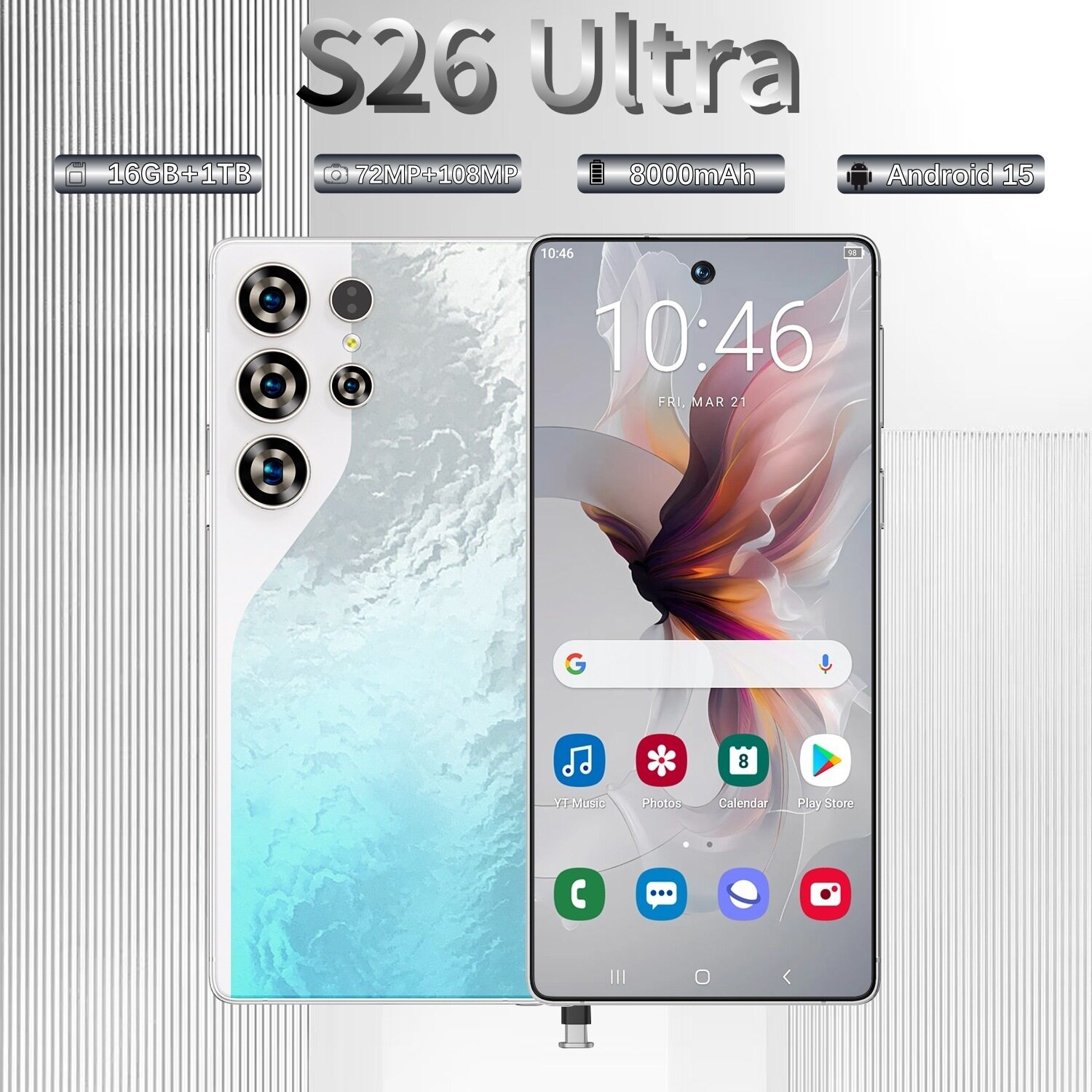 Cugo新款跨境手机S26 ultra 3GB+16GB八核处理器 4G网络