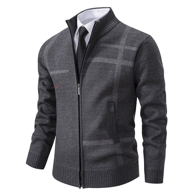 men's jackets, coats, stand-up collar sweaters knitted