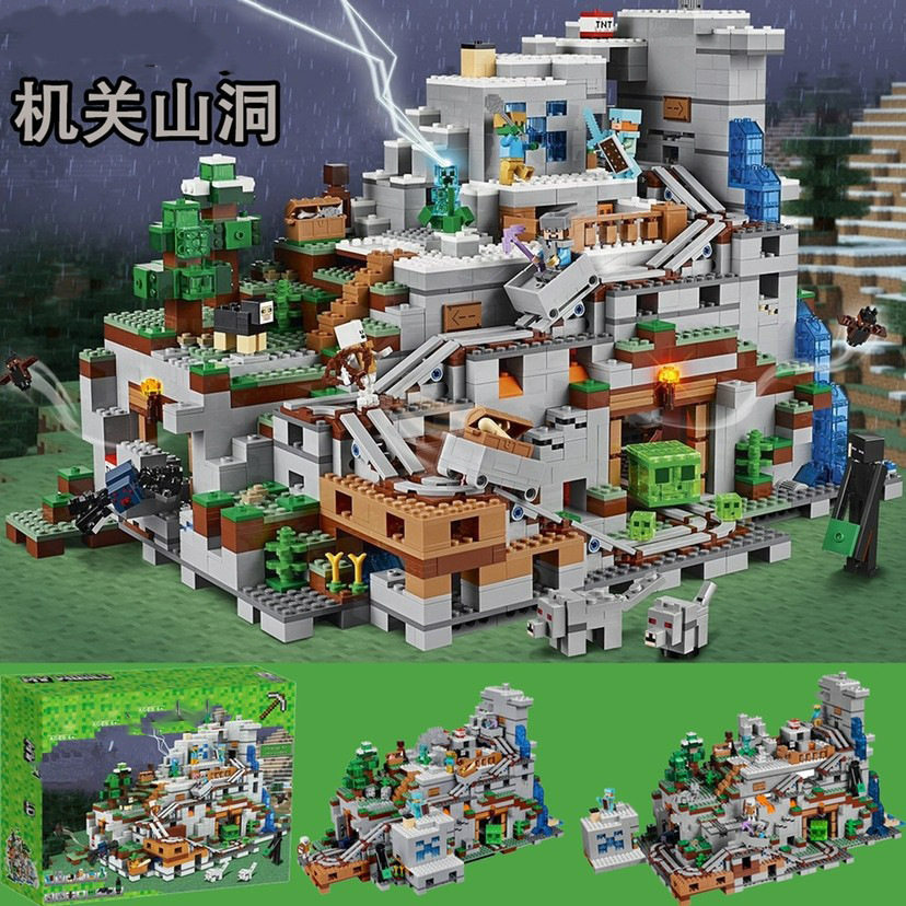 Совместим со строительными блоками Lego Minecraft Organ Cave 21137, собранными развивающими игрушками Minecraft cross-border