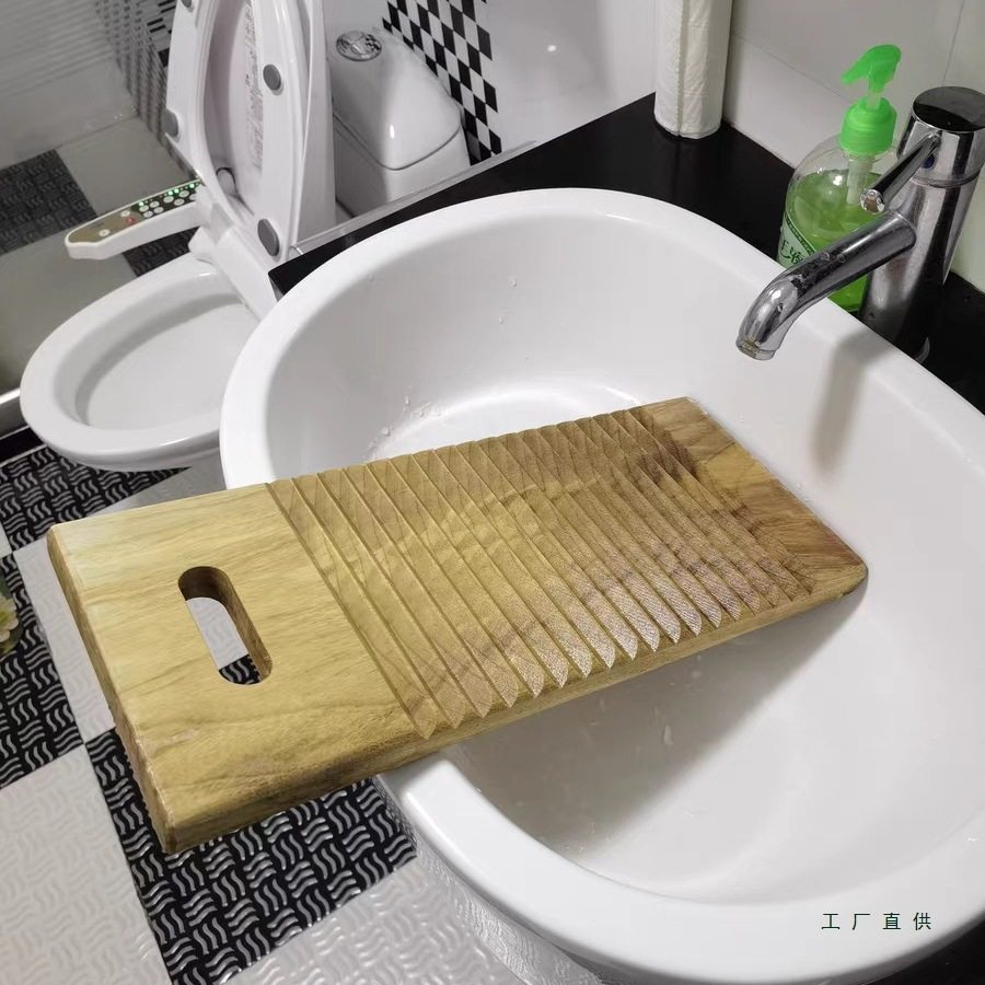 Pure Natural Camphor Wood Washboard Household Solid Wood New Washboard Hand Wash Clothes Wooden Washboard Kneeling Board