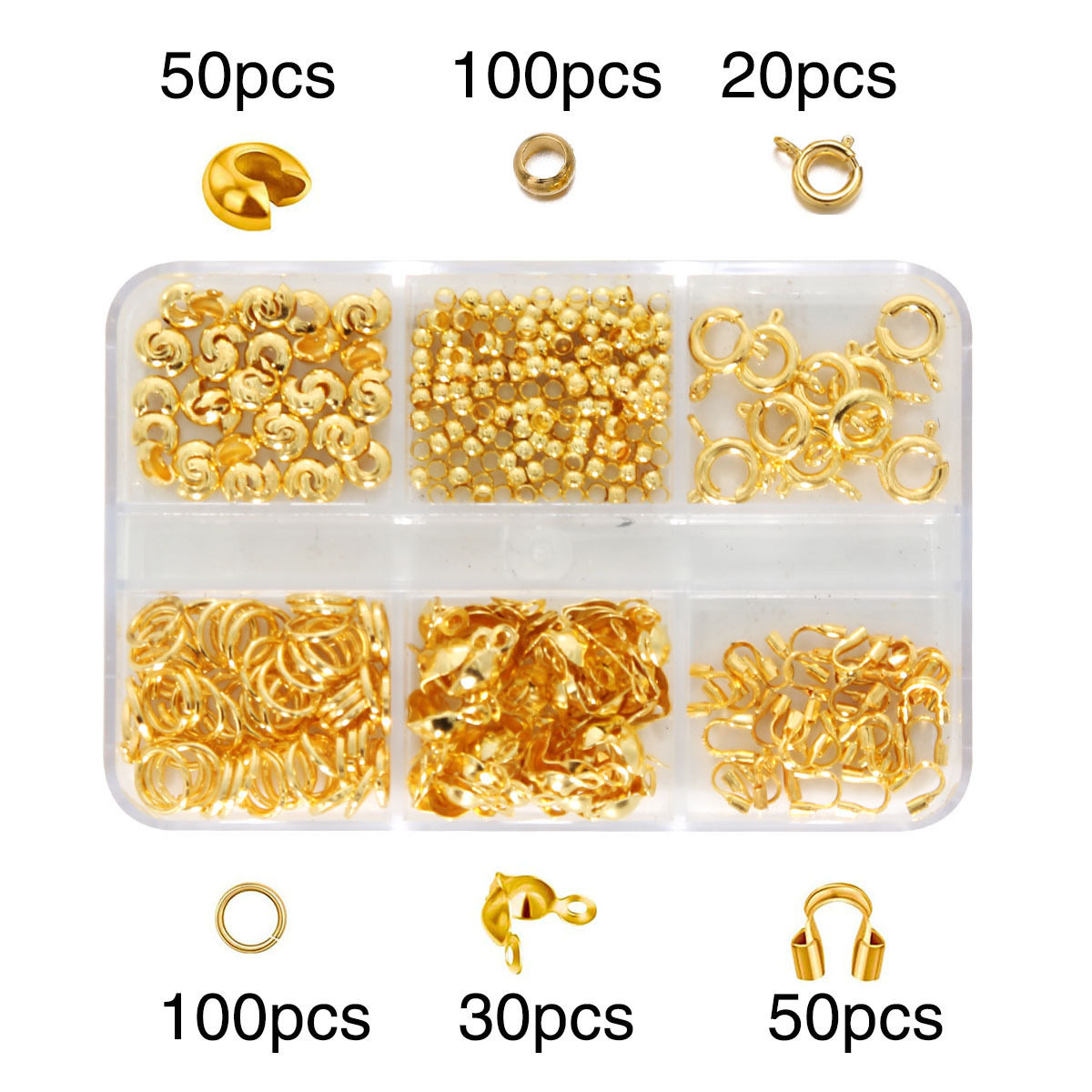 Crimping beads Crimping sleeve Crimping tube steel wire guard lobster buckle jump ring jewelry accessories suit