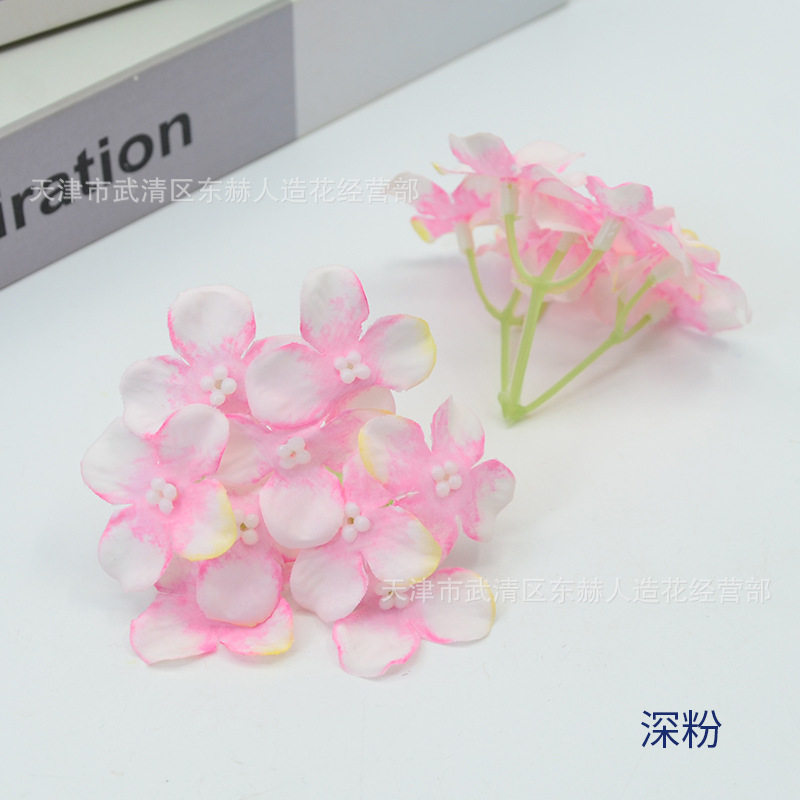 9叉油画绣球仿真花小花DIY手作素材绣球花朵婚庆新娘头饰发饰配花