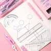 Little Frog Compass Set Student Exam Ruler Set Standard Drawing Tools Learning Ruler Set Stationery