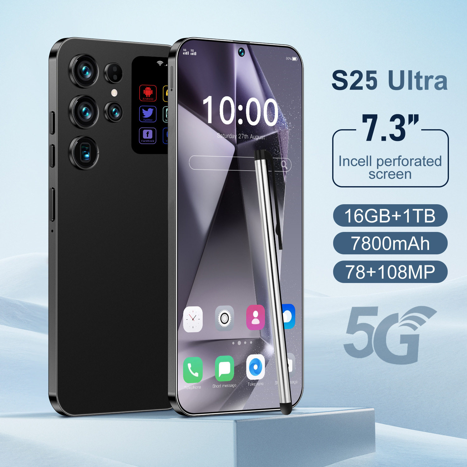 智能手机S26 Ultra 高清大屏16+1T现货安卓源头工厂直发双卡双待
