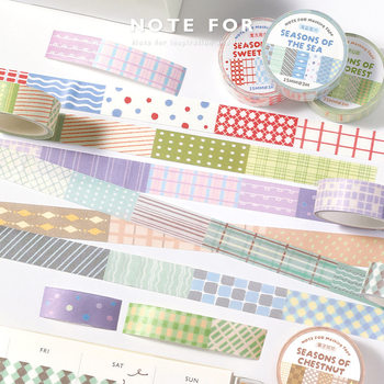 Jilu Note for Washi Tape Four Seasons Ending Series Korean-Style Minimalist Journal DIY Basic Decorative Stickers