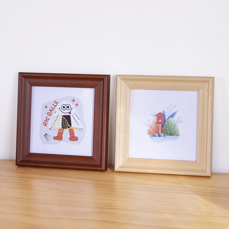 Solid Wood Table Photo Frame Kidsren's Photo Frame 6 Inches 7 Inches 8 Photo Frame Photo Photo Hanging Wall European Style Small Photo Frame Table