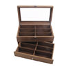 Spot wholesale wooden 8 12 glasses storage display box drawer double watch jewelry storage box