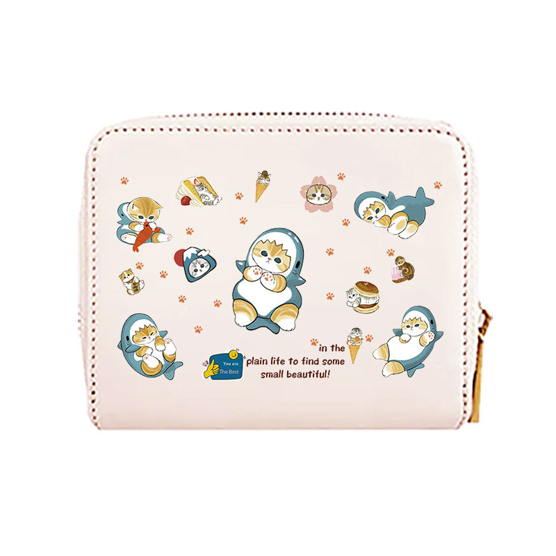 Wallet Card Bag All-in-One Cute Women's Cat Cat Cat Cartoon Large Capacity Ins Small Korean Style Anti-degaussing