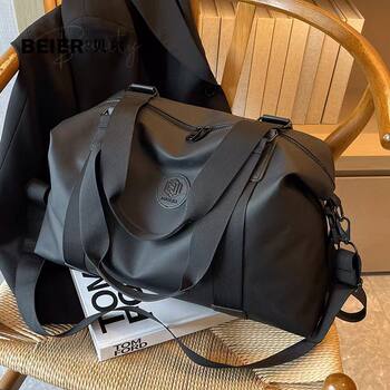 Travel Bag Men's Handbag Large Capacity Fitness Bag Yoga Sports Bag Oxford Cloth Waterproof Fitness Travel Bag