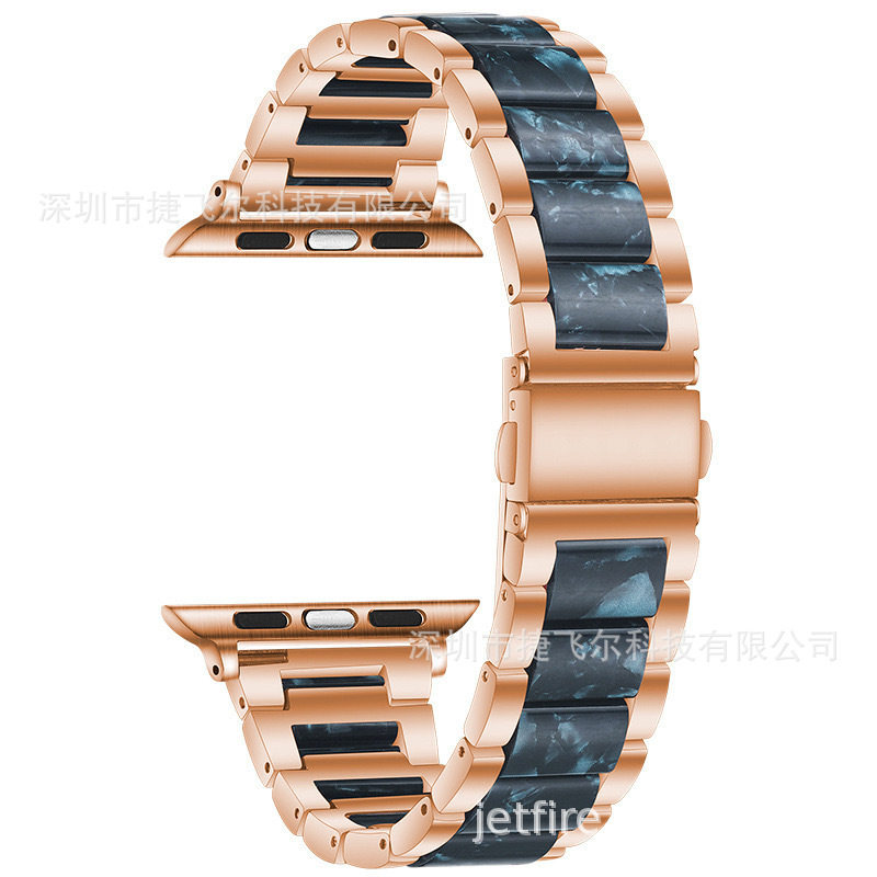 ローズゴールド+ブルーフラワー