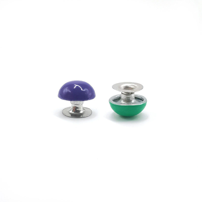 Manufacturer Delivers Round Studs Wholesale, Colorful Round Mushroom Studs, Metal All-Iron Spray-Painted Semi-Round Decorative Studs