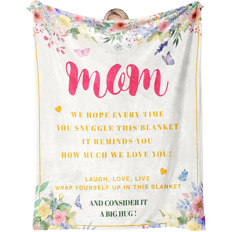 Jit Cross-Border Birthday Gift Blanket for Grandma, Grandma and Mom, Flannel Soft and Comfortable Home Blanket