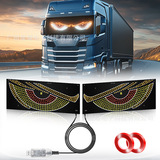 Трансграничный usb-автомобильный динамический фонарь devil's eye light автомобильная наклейка со светодиодным дисплеем передние и задние стеклянные фонари для грузовиков и легковых автомобилей