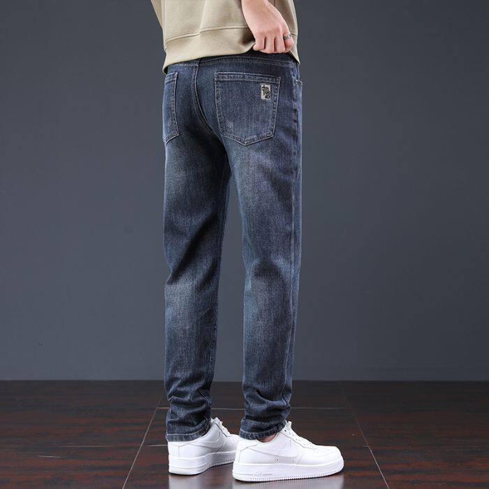 Quần Jean Nam Ống Đứng Slim Fit Co Giãn Thoải Mái Phong Cách Business Casual Màu Xám Đen