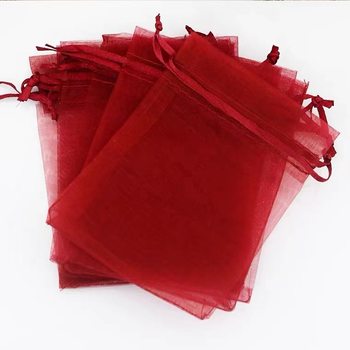 Wedding Red Wedding Candy Gauze Bag Return Gift Drawstring Flap Pocket Pants Wedding Egg Jewelry Jewelry Packaging European Mesh Bag Wholesale