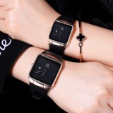 Новые часы Guou GUOU simple net red watch квадратные часы для пары студенческие часы мужские водонепроницаемые модные силиконовые женские часы