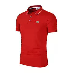 European and American Export Summer New Polo Shirt Lapel Short-Sleeved Embroidered Logo Sports Casual Tops Wholesale