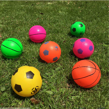 Wholesale Kindergarten 10 12 16cm Basketball Small Football Outdoor Sports Kidsren's Small Leather Ball Football Bouncy Ball Batch