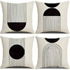 New Nordic Black and White Geometric Pillow Living Room Bedroom Nap Pillow Case without Core Car Office Waist Guard