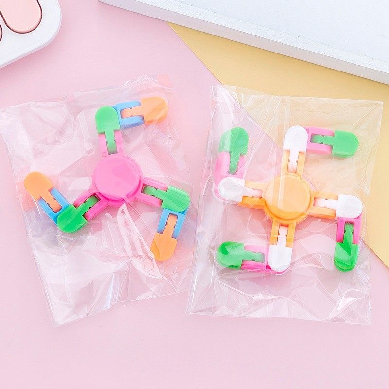 Decompression Chain Creative Finger Gyro Toy Cross-Border Deformation Mechanical Fingertip Spinning Gyro Children's Gift Wholesale
