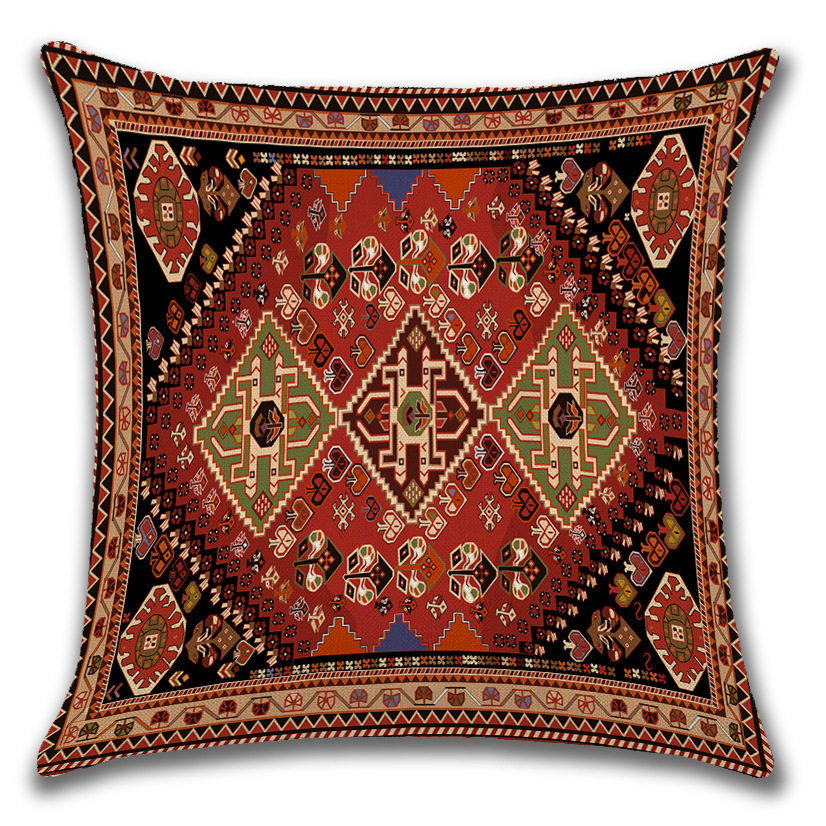Amazon Persian Pillow Turkish Ethnic Style Pillowcase Linen Sofa Pillow Cushion Office Festive Office Pillow