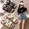 Children's Girls' Sandals Open Toe Elegant Summer New Fashion Korean Princess Student Cute All-match Western Style Sandals