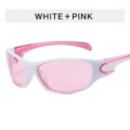 White frame pink flakes