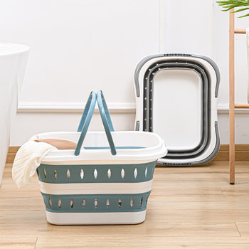 New Large Folding Dirty Clothes Basket Household Wall-Mountable Clothes Storage Basket Bathroom Dirty Clothes Basket Laundry Basket Large