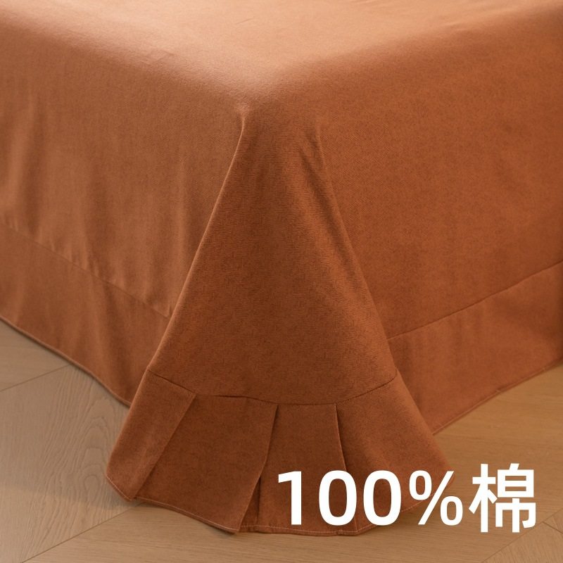 Cotton thickened brushed bed four-piece cotton bedding Nordic pure cotton quilt cover bed sheet winter three-piece set