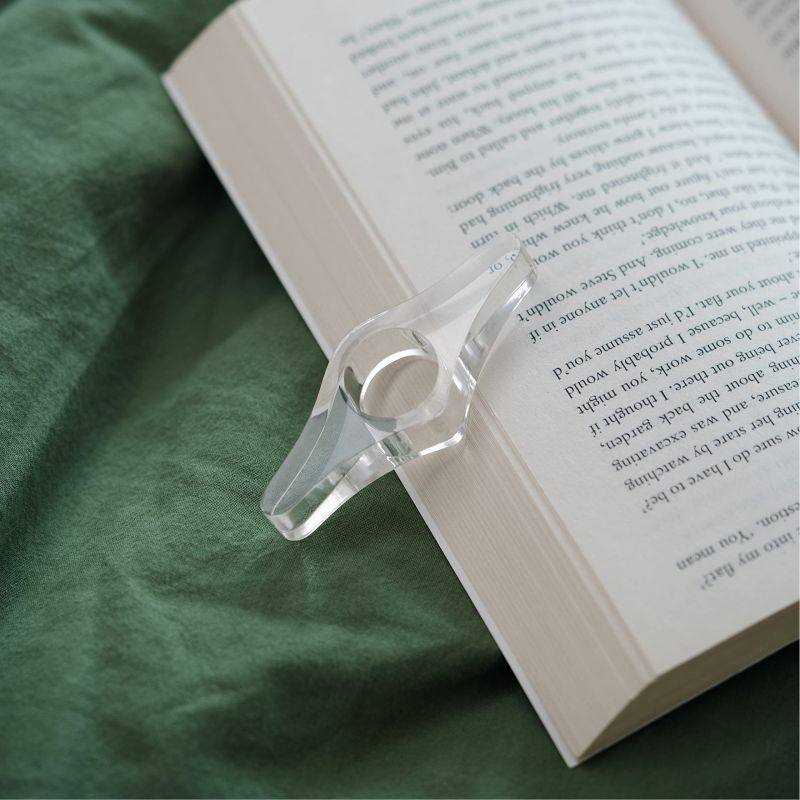 Cross-Border Acrylic Transparent Thumb Bookmark, Convenient, Compact, Creative, High-Transparency Thumb Book Support, Book Clip, Book Expander