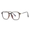 Retro Tortoiseshell Color Ultra-light Glasses Anti-blue Light Myopia Women's Plain Glasses Frame Can Be Equipped with Prescription Flat Glasses Frame