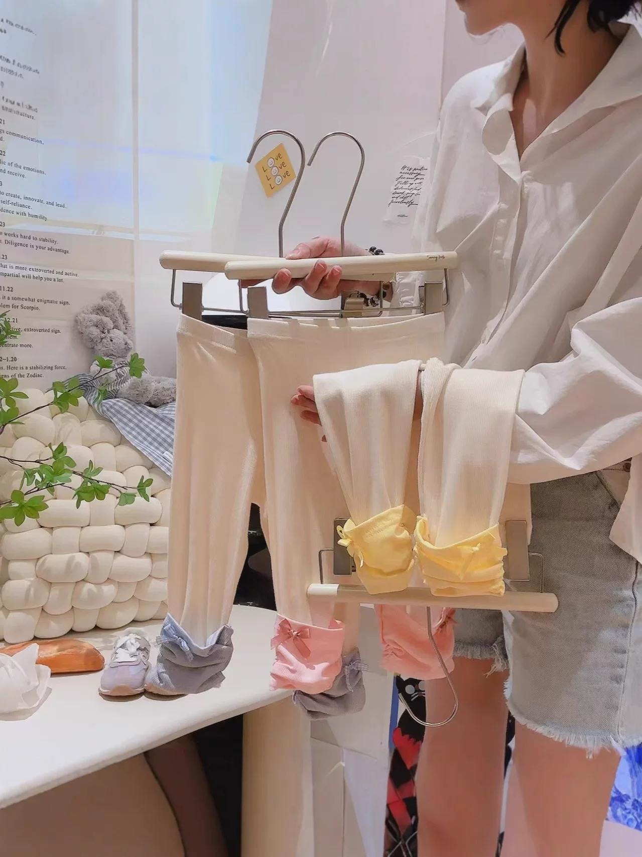 New Autumn Infant & Toddler Stacked Leggings, Stylish Versatile Color-Block Leggings for Baby Girls