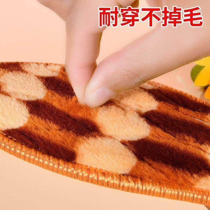 Winter Warm Fleece-Lined Thickeneded Deodorant Insoles Are Soft and Comfortable for Men and Women Sweat-Absorbent Breathable Plush Anti-Cold Cotton Insoles