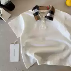 Children's Polo Shirt Men's Short-Sleeved 2026 Summer New Style Kidsren's Clothing Plaid Top Baby Lapel T-Shirt Women's Thin Style